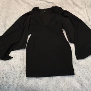 Cape Sleeve V Neck Mini Dress 🥂